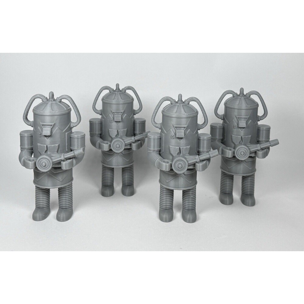 The Undersea Kingdom 1936 Paintable 5” Robot Toy ARMY x 4